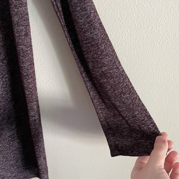 Maurices Women XS Purple Floral Chiffon Back Boho Open Front Cardigan Sweater - Picture 4 of 11